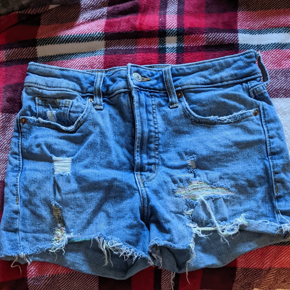 Old Navy Light Blue Distressed Jean Shorts